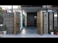 CỔNG XẾP NHÔM ĐÚC  ÂM SÀN